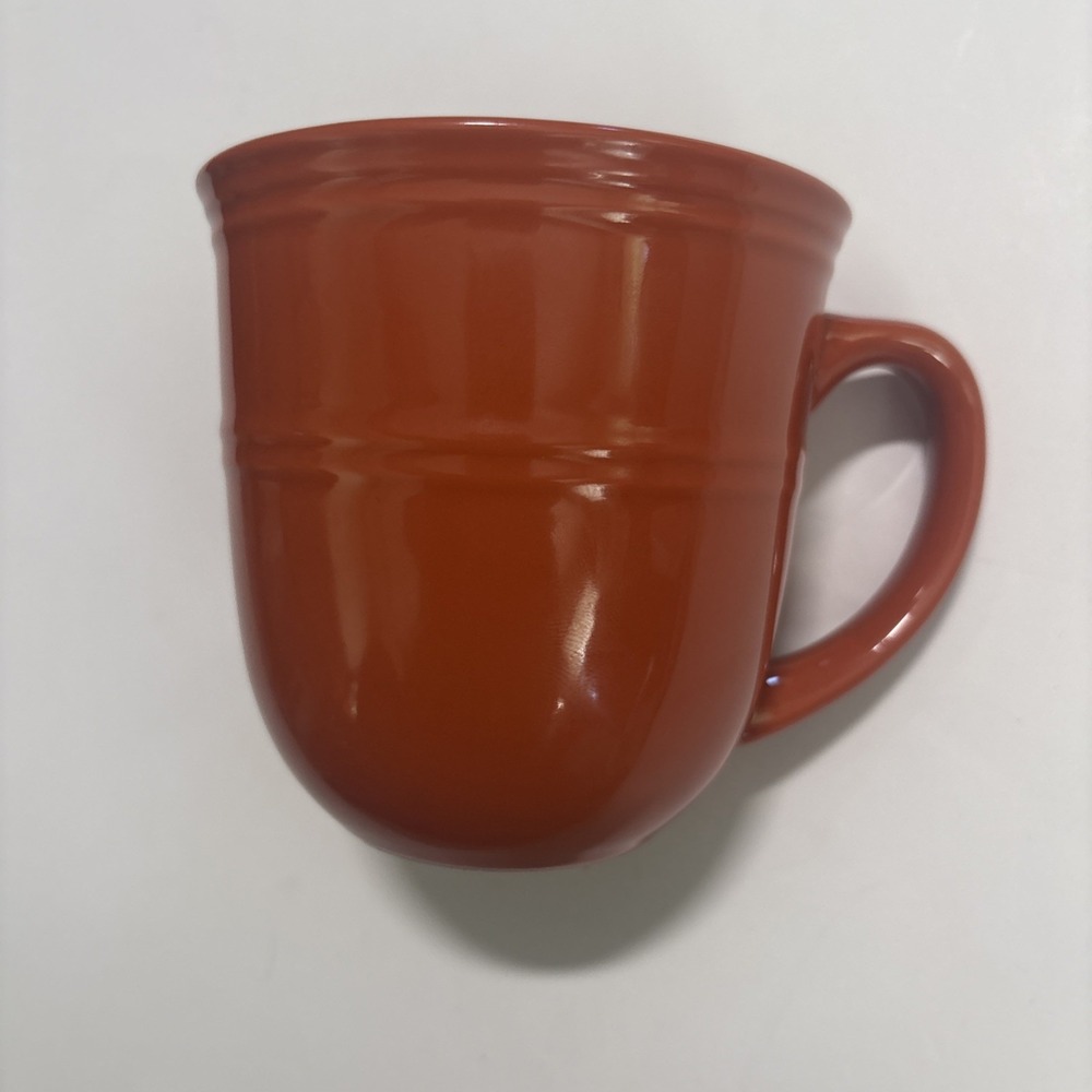 Mainstays Stoneware Rainforest Orange Cup Mug Coffee Tea Cocoa   EUC